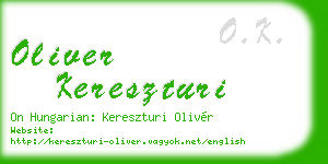 oliver kereszturi business card